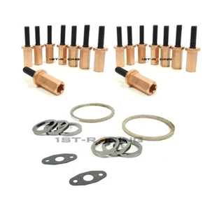 M7x39 Exhaust Manifold Stud Bolts Copper Nuts O-ring Gasket FOR BMW 135I 335 535 - Picture 1 of 2