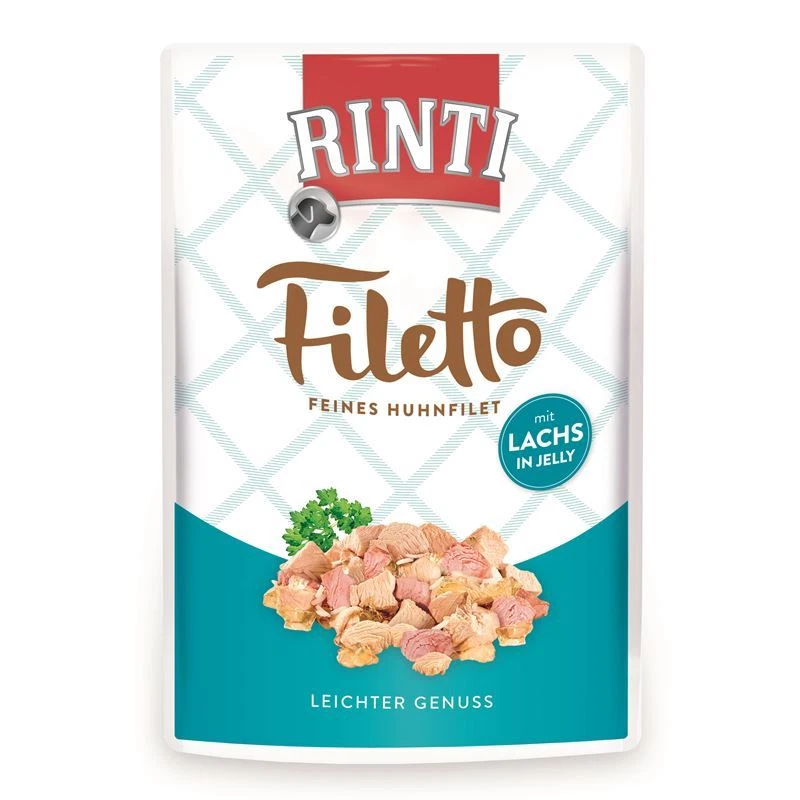 Rinti Filetto Jelly Huhn & Lachs | 24 x 100g Hundefutter - Bild 1 von 1