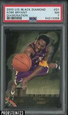 2000 UD Black Diamond Diamonation #D1 Kobe Bryant Lakers HOF PSA 7 NM 
