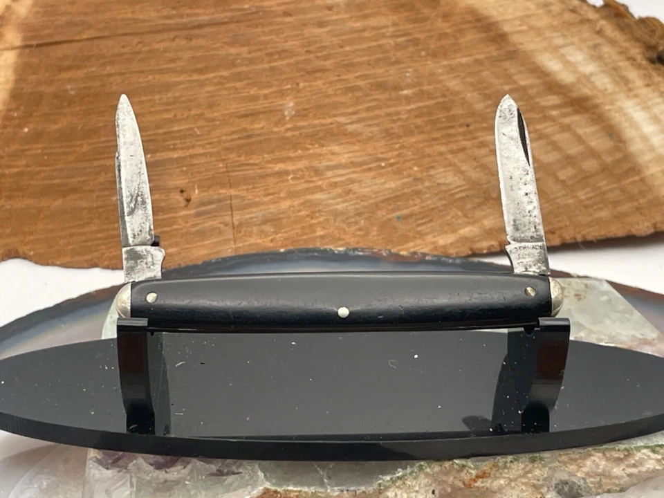 Navaja de bolsillo vintage Schrade Cut Co Walden NY 2 hojas --361,25 RARA Foto 1 de 4