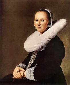 Oil painting johannes cornelisz. verspronck - portrait of a woman in ancient art - Picture 1 of 1