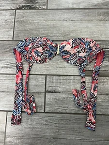 Tommy Bahama Bikini Top Pink Blue Multicolor Floral Size Medium - Picture 1 of 4