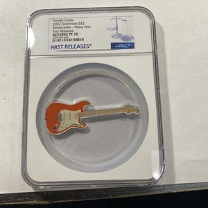 2022 $2 Solomon Islands Fender Guitar-Fiesta Red NGC REV PF 70 Item 9309 - Picture 1 of 4