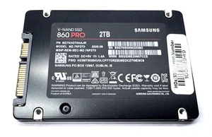 (2TB) Samsung MZ-76P2T0 860 PRO V-NAND 2.5" SATA Internal SSD, MZ7KH2T0HAJR - Afbeelding 1 van 4