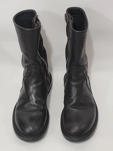 🔥 Sz 37 Rick Owens Creeper Biker Moto Boots Leather Black GREAT SHAPE!!! - Picture 1 of 15