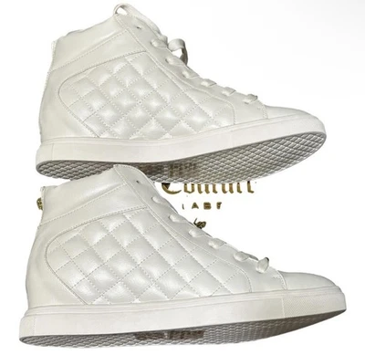 Zapatillas altas Juicy Couture etiqueta negra limón - talla 10W *blancas Foto 1 de 4