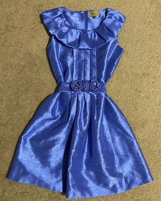 Nicole Miller Kids Dress Size 12 Periwinkle Sleeveless Fit And Flare NWT - Image 1 of 4