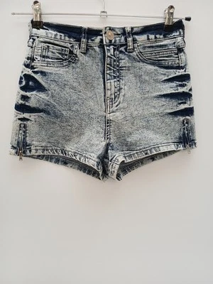 RIVER ISLAND size 8 Denim Shorts with Stretch with Leg Zips and Sewn in Pockets. - Image 1 of 4