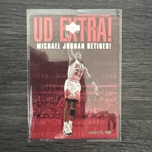MICHAEL JORDAN RETIRES 1999-00 Upper Deck UD Extra #UDX Chicago Bulls HOF C8 - Bild 1 von 2