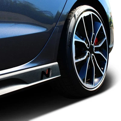 Aufkleber 2er Set kompatibel mit Hyundai i30N Seitenschweller Rot/SW/Carbon K055 - Bild 1 von 4