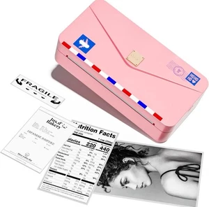 Impresora térmica Phomemo Bluetooth M04AS 4 pulgadas mini impresora rosa - Imagen 1 de 5