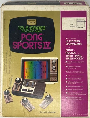 De colección Sears Tele Games Pong Sports IV Caja Original Completa 4 Controladores En muy buena condición Foto 1 de 4