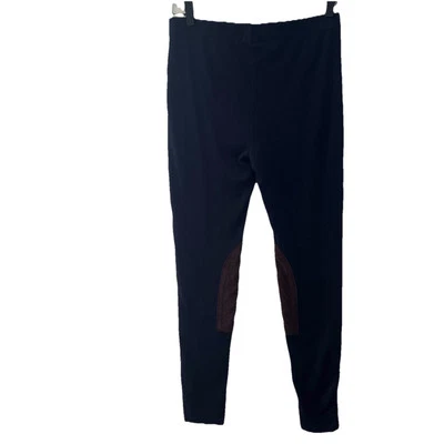Lauren Ralph Lauren Leggings size C Blue Faux Suede Patch Equestrian Style NEW M - Image 1 of 4
