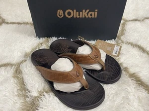 Sandalias Olukai para hombre talla 11 Hikianalia chanclas playa exterior - bronceado/java oscura - Imagen 1 de 19