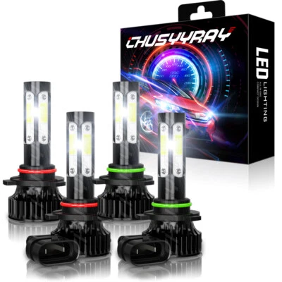 Para BMW 525i 1989-1995 - 9005 9006 Bombillas LED haz alto y bajo cantidad 4 Foto 1 de 4