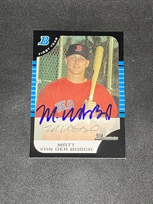 Matt Van Der Bosch 2005 Bowman #218 Boston Red Sox Auto Autographed Signed Card - Image 1 of 3