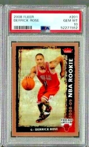 2008 FLEER DERRICK ROSE PSA 10 RC - Picture 1 of 2