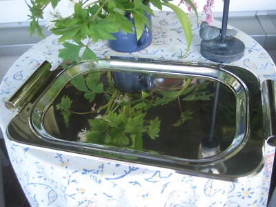 Versilbertes Serviertablett Rechteckig 24 x 40 cm Serviertablett  für Gläser - Bild 1 von 4