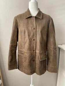The Territory Ahead Genuine Leather Men’s Suede Jacket Size L Vintage - Picture 1 of 22