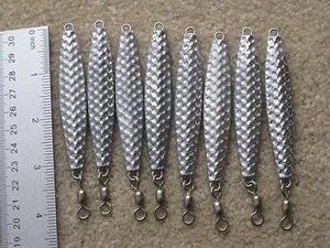 8 fishing bulk jigs lures 1.5oz ava hammered diamonds vertical jiggng no hook - Picture 1 of 1