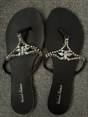 Sandalias planas Michael Antonio estrás 9,5 Foto 1 de 4