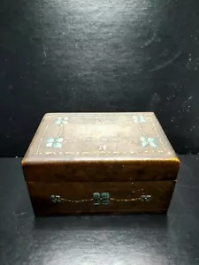 "Caja pequeña de anillo decorativo de madera de 3,5" - Imagen 1 de 5