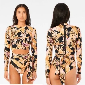 Rip Curl Sunday Swell Long Sleeve Surfsuit One Piece Black Multi Size Small NWT - Picture 1 of 8