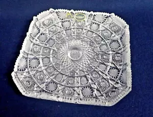 BOHEMIA handmade squarecut glass plate 500PK From Japan - Picture 1 of 11