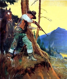 ANTIQUE HUNTING REPRODUCTION 8X10 GOODWIN PHOTOGRAPH PRINT MULE DEER HUNTER - Picture 1 of 1