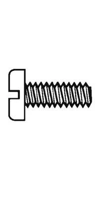 0-80 x 3/8" Pan Head Screw Slotted Nylon Fastener S14008 - Image 1 of 3