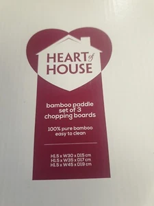 Chopping Boards Heart Of House Set Of 3 Bamboo - Picture 1 of 4