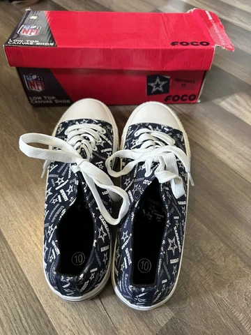 DALLAS COWBOYS NFL FOCO Women's Highlights Low Top Canvas Shoe SIZE 10 Cover