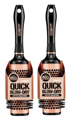 2 Pack Conair Quick Blow-Dry Thermal Square Hairbrush - Image 1 of 4
