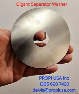 4 GIGANT FLAT WASHERS 4" X 1" X 1/25" STAINLESS STEEL. ARANDELAS XL 100X25X1 mm - Picture 1 of 23