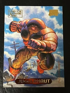 JUGGERNAUT 1994 Marvel Masterpieces INSERTO SERIE FIRMA LAMINA D'ORO #59 - Foto 1 di 2
