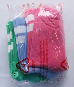 Hanna Anderson Girl's 3 Pack Terry Knit Socks TS8 Multicolor Size 10/12 NWT - Picture 1 of 4