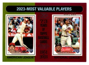 Shohei Ohtani & Ronald Acuna Topps Heritage High Number Chrome MVP's 655/699 - Picture 1 of 2