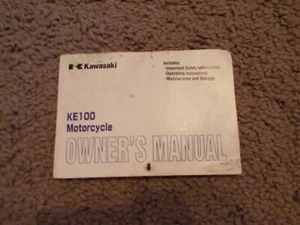 1999 Kawasaki KE100 Motorcycle Owner's Manual - Picture 1 of 3