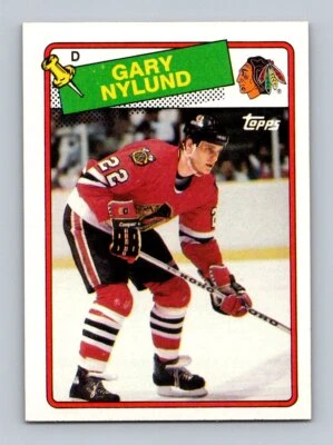 1988-89 Topps #15 Gary Nylund Chicago Blackhawks Hockey - Image 1 of 2