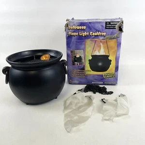 🔥VTG Gemmy Halloween Flaming Cauldron Realistic Looking Flame Light Works🔥 - Picture 1 of 8