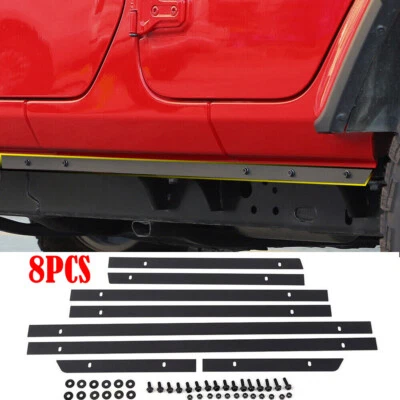 8XSide Pinch Weld Cover Trail Armor Rocker Guard for 2018-23 Jeep Wrangler JL JT Foto 1 de 4