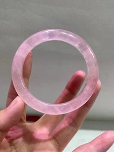 58.4mm Natural Purple Pink Rose Crystal Quartz Bangle - Picture 1 of 6