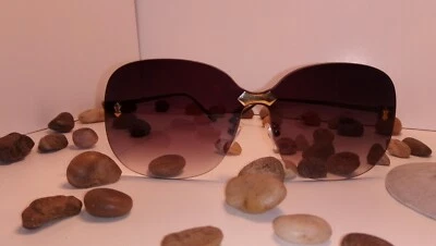 Gafas de sol anchas sin montura Ombre lentes negras y moradas 400 protección UV  Foto 1 de 2