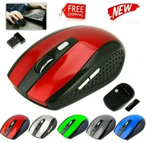 Wireless Optical Mouse 2.4GHz Adjustable DPI Cordless Mice + Receiver for Laptop - Picture 1 of 1