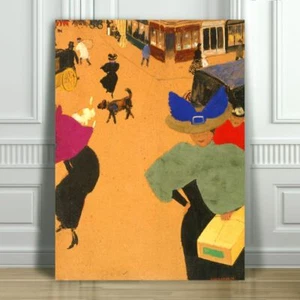 FELIX VALLOTTON - Escena callejera en París - PÓSTER IMPRESIÓN ARTE LIENZO - 24x16" - Imagen 1 de 1