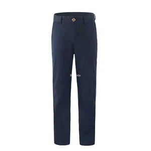 Bienzoe Boys School Uniform Pants Adjustable Slim Stretch Flat Front Slacks - Picture 1 of 50