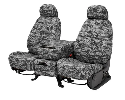 Fundas de asiento de auto CalTrend para Ford F-150 2015-2020 camuflaje urbano delanteras personalizadas Foto 1 de 4