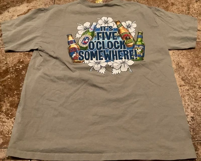 ВИНТАЖНЫЙ БОЛЬШИЕ СОБАКИ ЕГО ПЯТЬ ЧАСОВ ГДЕ-ТО ФУТБОЛКА (МУЖСКИЕ L) ОЛИВКОВЫЙ ТОН - Изображение 1 из 4