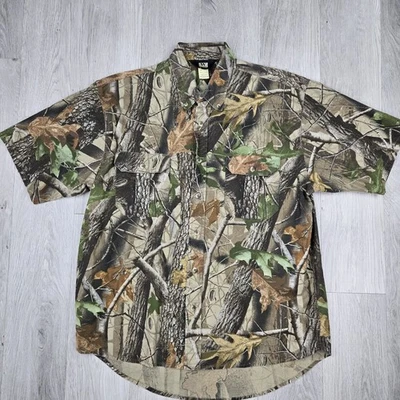 Vintage Walls Realtree Shirt Large Hardwoods Camo Short Sleeve Button Up - Image 1 of 4