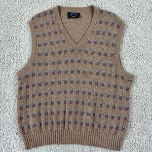 Chaleco Suéter Jantzen Para Hombres XL Sin Mangas Tejido con Cable Pullover De Colección - Imagen 1 de 6